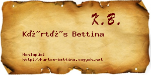 Kürtös Bettina névjegykártya