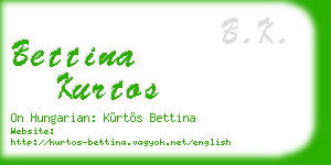 bettina kurtos business card